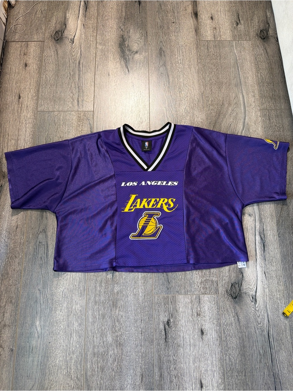 Los Angeles Lakers Purple Cropped Jersey Top